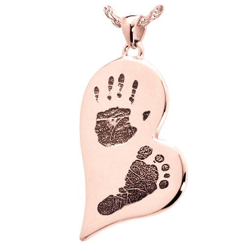 B&B Teardrop Heart Handprint + Footprint Jewelry-Jewelry-New Memorials-Afterlife Essentials