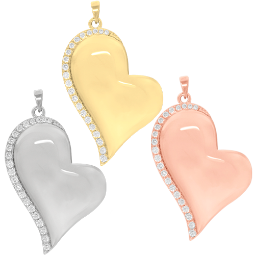 Teardrop Heart with Diamonds Cremation Jewelry-Jewelry-New Memorials-Afterlife Essentials