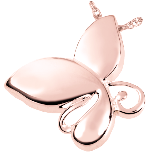 Butterfly Teardrop Pendant Cremation Jewelry-Jewelry-New Memorials-14K Solid Rose Gold (allow 4-5 weeks)-Afterlife Essentials