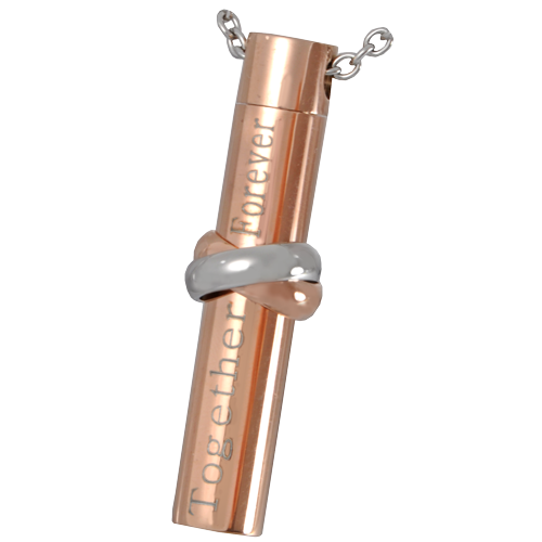 Together Forever Copper Titanium Cylinder Cremation Jewelry-Jewelry-New Memorials-Afterlife Essentials