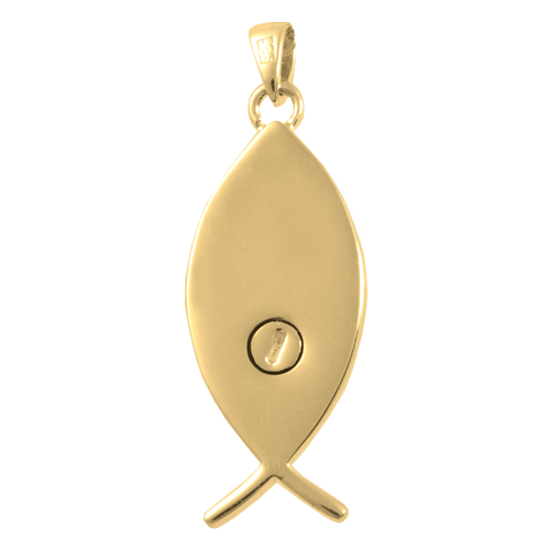 Fish Cross Pendant Cremation Jewelry-Jewelry-New Memorials-Afterlife Essentials