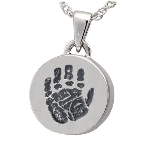 Petite Round Handprint Cremation Jewelry-Jewelry-New Memorials-Afterlife Essentials