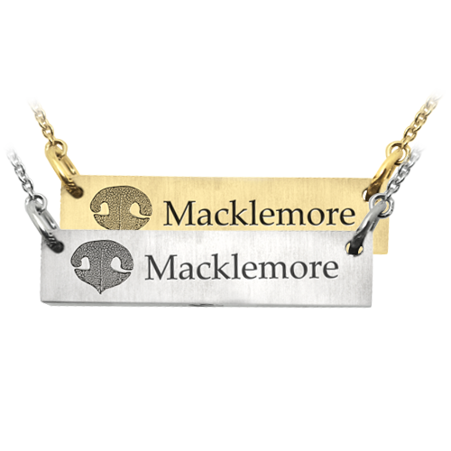 Personalized Bar Pendant Horizontal- Nose Print Cremation Jewelry-Jewelry-New Memorials-Afterlife Essentials