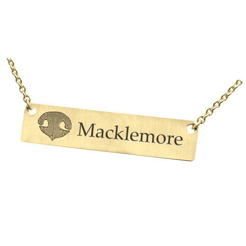 Personalized Bar Pendant Horizontal- Nose Print Cremation Jewelry-Jewelry-New Memorials-Afterlife Essentials