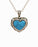 Sterling Silver Antique Turquoise Heart Cremation Jewelry-Jewelry-Cremation Keepsakes-Afterlife Essentials