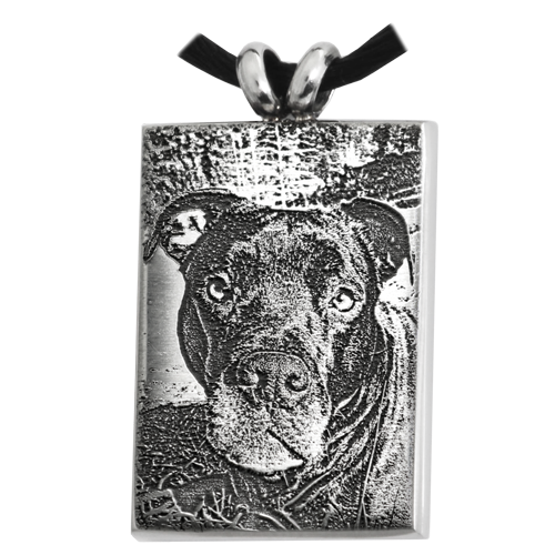 Rectangle 3D Photo Pet Pendant Cremation Jewelry-Jewelry-New Memorials-Stainless Steel-No Chamber (flat)-Afterlife Essentials
