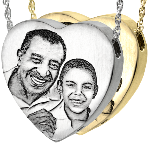 Heart Photo Pendant Cremation Jewelry-Jewelry-New Memorials-Afterlife Essentials