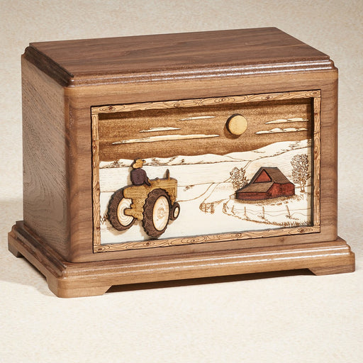 Heading Home Oak Wood Adult 200 cu in Cremation Urn-Cremation Urns-Infinity Urns-Afterlife Essentials