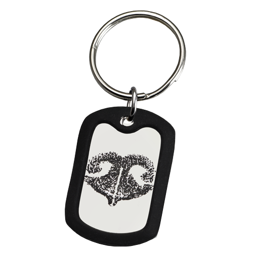 Large Stainless Steel Dog Tag Noseprint Pet Print KeyChain-Jewelry-New Memorials-Afterlife Essentials