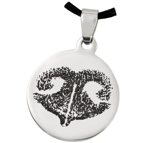 Stainless Steel Round Tag Noseprint Pet Memorial Jewelry-Jewelry-New Memorials-Afterlife Essentials
