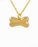 Gold Plated Dog Bone Cremation Jewelry-Jewelry-Cremation Keepsakes-Afterlife Essentials