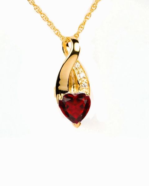Gold Plated Dazzling Red Heart Cremation Jewelry-Jewelry-Cremation Keepsakes-Afterlife Essentials