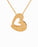 Gold Plated Sideways Heart with Paws Cremation Jewelry-Jewelry-Cremation Keepsakes-Afterlife Essentials