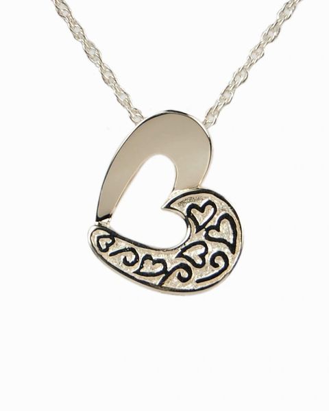 Sterling Silver Sideways Heart Cremation Jewelry-Jewelry-Cremation Keepsakes-Afterlife Essentials