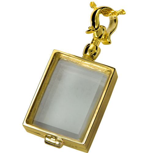 Victorian Glass Rectangle Locket (Not For Ashes) Cremation Jewelry-Jewelry-New Memorials-Afterlife Essentials