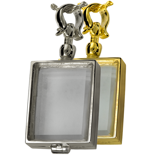 Victorian Glass Rectangle Locket (Not For Ashes) Cremation Jewelry-Jewelry-New Memorials-Afterlife Essentials
