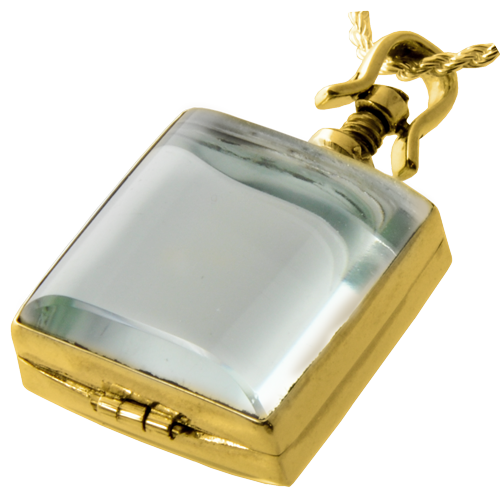 Glass Square Victorian Locket (Not For Ashes) Cremation Jewelry-Jewelry-New Memorials-Afterlife Essentials