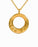 Gold Plated Round Pendant with Paws Cremation Jewelry-Jewelry-Cremation Keepsakes-Afterlife Essentials