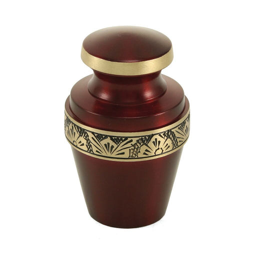 Grecian Crimson Individual Keepsake with velvet bag Cremation Urn-Cremation Urns-Terrybear-Afterlife Essentials