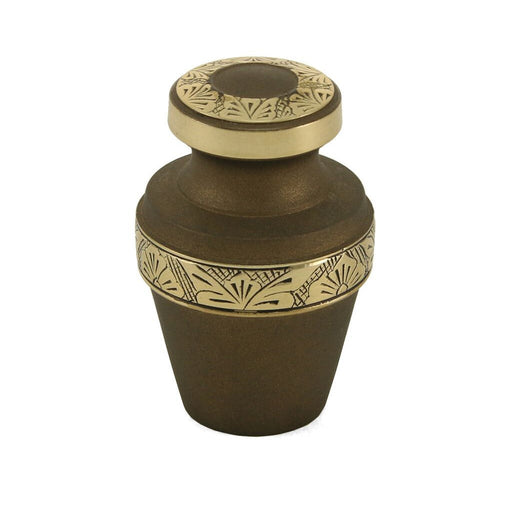 Grecian Rustic Bronze Individual Keepsake with velvet bag Cremation Urn-Cremation Urns-Terrybear-Afterlife Essentials
