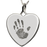 Heart Handprint Pendant Cremation Jewelry-Jewelry-New Memorials-925 Sterling Silver-No Chamber (flat)-Afterlife Essentials