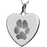 Heart Actual Pawprint Pet Pendant Cremation Jewelry-Jewelry-New Memorials-925 Sterling Silver-No Chamber (flat)-Afterlife Essentials