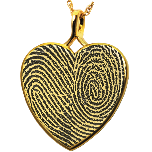 Heart Double Print Cremation Jewelry-Jewelry-New Memorials-Afterlife Essentials