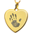 Heart Handprint Pendant Cremation Jewelry-Jewelry-New Memorials-14K Solid Yellow Gold (allow 4-5 weeks)-No Chamber (flat)-Afterlife Essentials