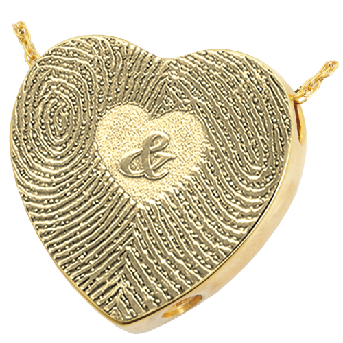 3D Duo Fingerprints Ampersand Memento Cremation Jewelry-Jewelry-New Memorials-Afterlife Essentials