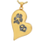 B&B Teardrop Heart Pawprint and Noseprint Pendant Cremation Jewelry-Jewelry-New Memorials-14K Solid Yellow Gold (allow 4-5 weeks)-Chamber (for ashes)-Afterlife Essentials