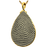 Teardrop Fingerprint Full Coverage or Rim Pendant Cremation Jewelry-Jewelry-New Memorials-14K Solid Yellow Gold (allow 4-5 weeks)-Full-Coverage-No Chamber (flat)-Afterlife Essentials