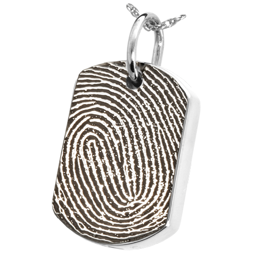 Fingerprint Dog Tag Pendant Cremation Jewelry-Jewelry-New Memorials-Afterlife Essentials