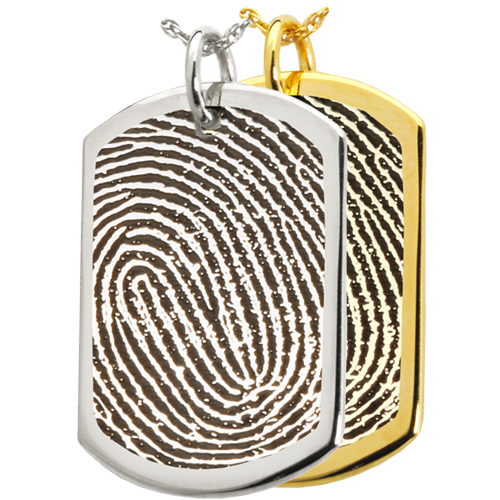 Full-Coverage or Rim Fingerprint Dog Tag Jewelry-Jewelry-New Memorials-Afterlife Essentials