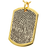 Full-Coverage or Rim Fingerprint Dog Tag Jewelry-Jewelry-New Memorials-14K Solid Yellow Gold-Rim-No Chamber (flat)-Afterlife Essentials