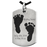 Baby 2 Footprints on Dog Tag Flat Charm Memorial Jewelry-Jewelry-New Memorials-Stainless Steel-Afterlife Essentials