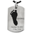 Baby Footprint on Dog Tag Flat Charm Memorial Jewelry-Jewelry-New Memorials-Afterlife Essentials