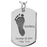 Baby Footprint on Dog Tag Flat Charm Memorial Jewelry-Jewelry-New Memorials-Afterlife Essentials