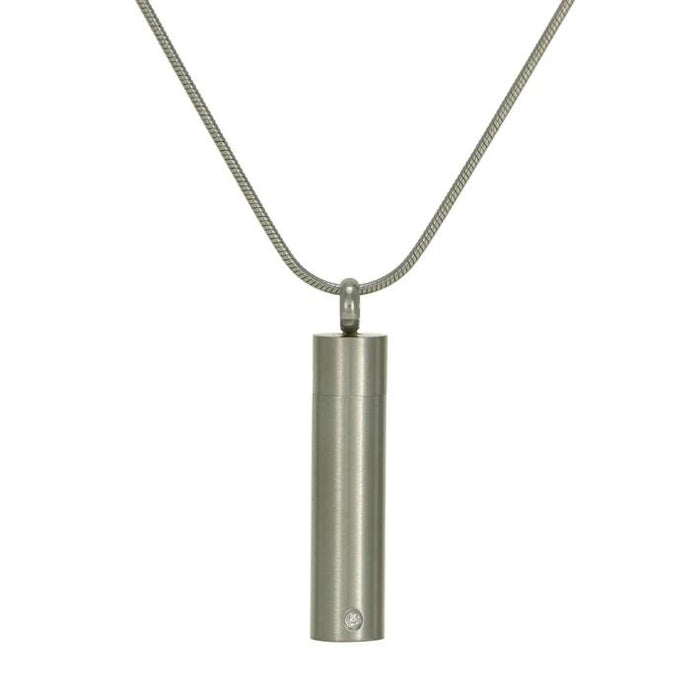 Cylinder Necklace Cremation Jewelry-Jewelry-Terrybear-Pewter-Afterlife Essentials