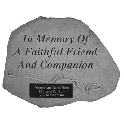 In Memory… w/leash & collar Memorial Gift-Memorial Stone-Kay Berry-Afterlife Essentials