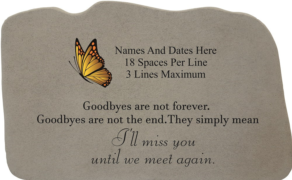 Memorial Gift Goodbyes are..w/purple butterfly-Memorial Gift-Kay Berry-Afterlife Essentials