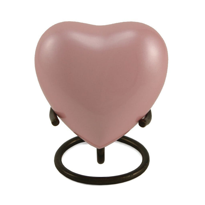 Satori Pearl Pink Heart Keepsake with velvet box Cremation Urn-Cremation Urns-Terrybear-Afterlife Essentials