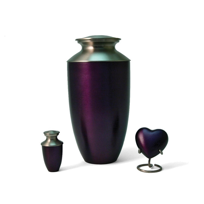 Monterey Purple Heart Keepsake with velvet box Cremation Urn-Cremation Urns-Terrybear-Afterlife Essentials