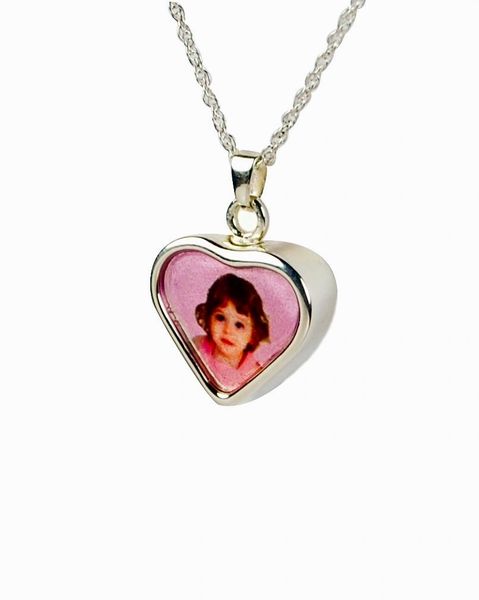 Sterling Silver Heart Photo Pendant Cremation Jewelry-Jewelry-Cremation Keepsakes-Afterlife Essentials