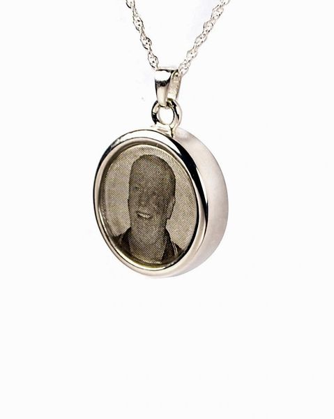 Sterling Silver Round Photo Pendant Cremation Jewelry-Jewelry-Cremation Keepsakes-Afterlife Essentials