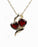 Sterling Silver Hearts with Red Stones Cremation Jewelry-Jewelry-Cremation Keepsakes-Afterlife Essentials