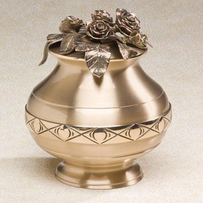 Petites Roses Cast Bronze 250 cu in Cremation Urn-Cremation Urns-Infinity Urns-Afterlife Essentials