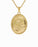 Gold Plated Oval with Pressed Paws Cremation Jewelry-Jewelry-Cremation Keepsakes-Afterlife Essentials