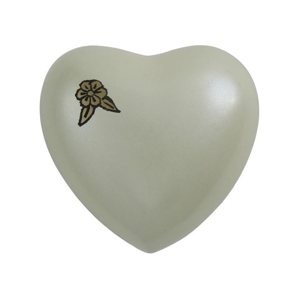 Artisan Pearl Heart Keepsake with velvet box Cremation Urn-Cremation Urns-Terrybear-Afterlife Essentials