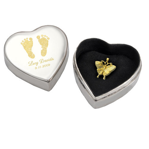 Custom Heart Baby Feet Mini Cremation Urn Keepsake-Cremation Urns-New Memorials-Afterlife Essentials