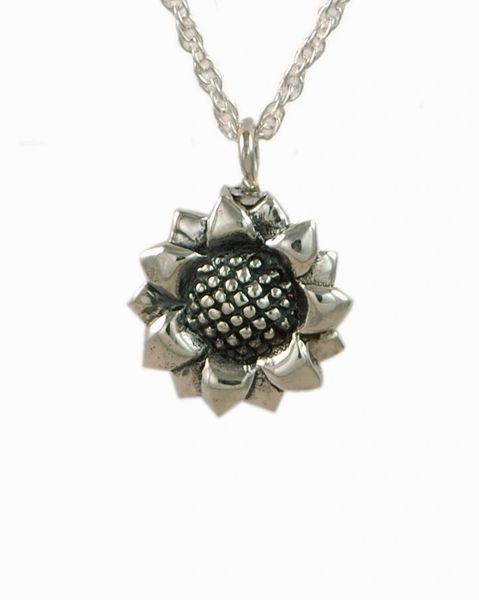 Sterling Silver Sunflower Cremation Jewelry-Jewelry-Cremation Keepsakes-Afterlife Essentials